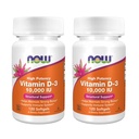 Foods High potency Vitamin D- 3, 10 000 IU, 120 Softgels, 2 balení