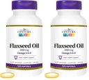 21. století Flaxseed Oil 1000 Mg Softgels, 120-Count (22871) (Balení po 2)