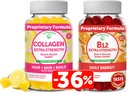 Lunakai Collagen & Biotin Gummies Bundle - Vitamíny pro vlasy, kůži a mladistvý vzhled - Non- GMO proti stárnutí proteinové doplňky pro muže a ženy - 30 dní dodávky