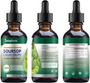 Soursop Bitters Liquid Drops, Vitamin C, Dietní Vláknina, Gluten Free, 120 ml, 4 Fl Oz (3 balení)