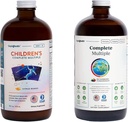 LIQUIDHEALTH Dospělý Kompletní vícenásobné a dětské kompletní vícenásobné tekuté multivitaminové pouzdro pro rodinu - Podpora celkového zdraví, posílení imunitního systému - Made in USA, All Foods, Vegan, Non- GMO
