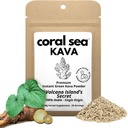 Instant Kava Kava Drink Tea Powder Vanuatu Noble Kava Root - Nootropic Drink Mix Quick Pocket Sized Caffeine Free Authentic Bitter Flavor - Volcano Island Secret 25 Služeb