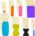Lounsweer 720 Pcs Variety Bandages Pack Aspartled Sizes Fingertip bandages Waterproof Bandages Dýchací adhesive bandages Bulk pro první pomoc Wound Care Blister (Vivid Color)