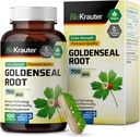 BIO KRAUTER Goldenseal Root Capsule 700 mg - 100 Golden Seal Powder Caps - Respirační a trávicí podpora - Vegan, No Fillers