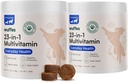 Wuffes 23- in-1 Žvýkací pes Multivitamin & doplňky Bundle - Pes Multivitamin pro malé a velké plemeno - 2 balení - 60 Počet