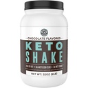 Keto Strava Náhradní Shakes, Čokoláda, 2lbs, Nízký karb Keto Protein Shake Mix, MCT Powder, Tráva Fed Hydrolyzované kolagen Peptidy, Keto Snídaně Shake, 20g tuk, 14g protein, 1 čistý karb, nula cukr