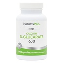 NaturesPlus PRO Calcium D- Glucarate (CDG) 600 mg - 90 Kapsle - Non- GMO, Vegan, Gluten Free, Soy Free - 90 Služeb