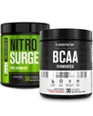 Jacked Factory Nitrofresh Pre- cvičení v Grape & BCAA v ovocném punči pro budování a obnovu svalů