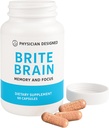 Lékař navržen Brite Brain Dodatek 124; Ultra CoQ10 s PQQ 124; pro energii, Focus & Brain Health 124; Micro Active 124; Anti- Aging 124; CoQ10 Agree124; Všechny věkové kategorie 124; 60 Kapsle