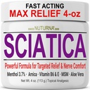 Sciatica Nerve Cream - Maximální síla Comfort Cream for Feet, Hands, Nohs, Toes, Back - Natural Ultra Strength Arnica, MSM, Menthol, Soothing Comfort, Large 4 Oz