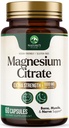 Magnesium Citrát 1000mg - vysoce absorpční doplněk hořčíku podporuje svaly, kosti, nerv a srdce zdraví - Extra síla Magnesio komplexní pilulky - Non- GMO, Premium Energy Formule - 60 Kapsle