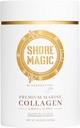 Shore Magic Premium Marine Kolagen Powder Types I-IV Dušené 124; Wild Fish- Sourced, Hydrolyzované, Neochucené & Odorless 124; 9g Protein Per Serving - Podporuje pleť, vlasy, hřebíky, spojky a kosti 124; 4- Měsíční dodávky