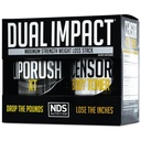 NDS Nutrition Maximum Strength Dual Impact Stack - Výkonný 2- in-1 Váhový ztrátový Kit Kombinuje vysokoenergetický tubu- pálení XT termogenní s Premium CLA Censor Body Toner (60 Caps & 90 Softgels)