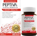 Peptiva Probiotika Zdraví srdce - Heart Health Supplement, 25 miliard CFU, Multi- Strain Probiotic, Lactobacillus Acidophilus, Bifidobacterium, Digestive Support - 30 Vegetariánské kapsle