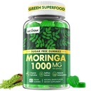 Moringa Gummies 1000mg - Organic Moringa, Ashwagandha, Spirulina, Saffron, Natural Astaxanthin 4mg & B12 - Nature's Multivitamin for Women & Men, Energy, Gut, Skin & Mood Support, Sugar-Free, 60Cts