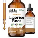 Wild & Organic Licorice Root Tincture - Digestive, Lung & Skin Support - Licorice Root Extract Liquid Drops - Vegan, Cukr & Alcohol- Free Supplement - 4 fl oz