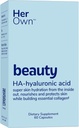 Její vlastní krása Hyaluronic kyselé kapsle, Hydratace kůže, Nurishes a chrání pleť, esenciální kolagen, Hyaluronic kyselina, podporuje krásnou pleť, se zinkem, hořčík, vitamin C, 60 Počet