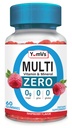 YUM-V Multivitamin Zero Gummies od YumVs 124; Sugar- Free Vitamíny Dodatek pro ženy a muže 124; Chrom, Thiamin, a hořčík 124; Přírodní Raspberry Flavor Chewables - 60 Počet