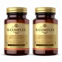 Solgar B-Complex "50" - 100 zeleninových kapslí, balení 2 - Energetický metabolismus a podpora nervového systému - Non- GMO, Vegan, Gluten zdarma - 200 Celkem Service