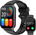 RUIMEN Chytré hodinky pro muže ženy (Odpověď / Make hovory, 2 kapel v ceně), 1.8 "Smartwatch pro iOS / Android telefony, Fitness Tracker srdeční rychlost / Sleep Monitor Digital Watch vodotěsné černé