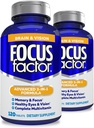 Focus Factor Dospělí Doplněk k mozku a vizi, 120 Count- Eye Vitamin, Minerální dodatek, Kompletní Multivitamin s Lutein & Zeaxanthin- Brain Dodatek pro zaměření, Koncentrace, Paměť (2 Pk)