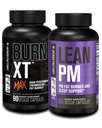 Jacked Factory 24 / 7 Fat Burner Stack - Burn XT MAX High Performance Fat Burner (90 Kapsle) - Lean PM Nighttime Sleep Support for Weight Loss and Appetite Conpression (60 Kapsle)