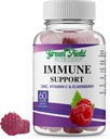 Greenfield Nutritions Halal Imunitate Support Elderberry Gummies pro dospělé - Podporuje Váš imunitní systém přirozeně s halový zinek a vitamín C Gummy - 60 Delicious Mixs Berry Gummies Hall Vitamíny