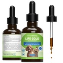 Pet Wellbeing Life Gold pro psy - Vet- Vydávaný - Imunitní podpora a antioxidant Protection - přírodní bylinný doplněk 2 oz (59 ml)