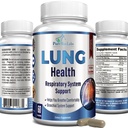 Lung Support Supplement, Lung Cleanse & Lung Detox Formule, Lung Zdraví Podpora pro čisté plíce, Pohodlné dýchání, Bronchial zdraví, 60 Kapsle