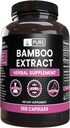 PURE Original INGREDIENTS Bamboo Extract (365 Kapsle) Ne hořčík nebo rýžové plnidla, Vždy čisté, Laboratorní ověřené