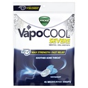 Vicks VapoCool Těžké medikované Sore Throat Drops, Max Strength Menthol, Soothes Sore Throat Pain, Winterfrost Flavor, 45ct