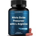 L- Arginin 3000mg Oxid dusnatý dodatek pro muže a ženy - Non- GMO Vegan Kapsle s řepkou pro cirkulaci, Vytrvalost, energie, Stamina, Výkon a cvičení - 90 Caps