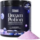 SweetDreams Dream Potion Sleep Support Blend with Magnesium Glycinate, Glycine, L- Theanin & Heřmánek - Blueberry Flavor bez cukru (30 Služeb)