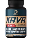 Kapsle Kava Kava - 3 měsíční zásoba - 9 Bylin s Ginkgo Biloba, Ashwagandha Root, Andské kakao, Graviola Leaf, Heřmánek, Valerian, Lemon Balm & Skullcap - Podpora Mood & Imunity - 90 pilulky