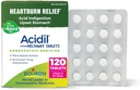 Boiron Acidil Tablety pro úlevu od kyselosti reflux, Heartburn, Ingestion a Upset Stomach - 120 Počet (2 balení po 60)