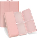 Daily Pill Organizer, 7 Compartments Přenosné cestovní Pill Pouzdro [Skládací design] Pill Box pro kapsy v kabelce držet vitaminy, Cod jaterní olej, doplňky a léky-Rosegold