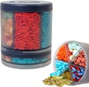 Monster Extra- Large Pill Organizátor (5 "vysoký x 4.25" Wide) - 10 nastavitelné kompartmenty, snadné Dipense Medikace a dodatek Dispenser, Monster Fit 10