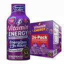 Vitamin Energy Mood + Extra Síla Energy Shot Tropical Berry 24 Pack, 260mg přírodní kofein, B-Vitamíny, Rhoddiola, Heřmánek, Mood & Energy Support, Nulový cukr, gluten- Free, Vegan, 1.93 fl oz