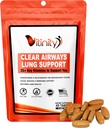 VITINITY Lung Cleanse Respirační imunitní podpora dodatek, 25 + klíčová složka Lung zdraví Detox pro dýchání, Astma, Sezónní alergie Tablet (15 den)