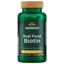 Swanson Real Food Biotin Vitamin B-7 Vlasy kůže Nail Metabolismus Zdraví z organické Hummingbird Tree Extract Vegan gluten- Free Non- GMO B7 5000 mcg 90 Veggie Kapsle (Caps)