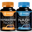 WELLNESS LABSRX NAD Supplement, 1500mg - NAD + with Resveratrol VÝDEJ Berberine 1500mg - Berberine with Ceylon Cinnamon