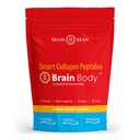Brain Body Collagen Peptides Powder - Vital Protein & Collagen dodatek pro ženy a muže - Hydrolyzovaný typ I & III pro vlasy, kůži, nehty a společné zdraví - 25 Služeb - Krémový vanilkový kokos - 875g