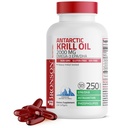 Bronson Antarktida Krill Oil 2000 mg s Omega-3s EPA, DHA, Astaxanthin a fosfolipidy, 250 Softgels (125 Servings)