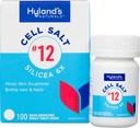 Hyland N. 12 Buněčná sůl Silicea 6X Tablety, Acne a Blackhead Léčba, Vlasy a hřebíky doplněk růstu a posilovač, Kožní podráždění, Rychlé rozpuštění Tablety, 100 Počet