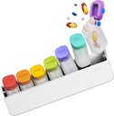 Týdenní pilulkový pořadatel 1 čas denně - Travel Pill Box 7 Dny, Velká medicína Pill Pouzdro Kontejner pro denní léčby doplněk vitamínu Fish Oil, Přenosný týden pilulky Pořadatelé Držák Disperser, bílá