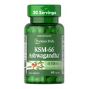 Puritan 's Pride KSM- 66 Ashwagandha ® 450mg, vysoce koncentrovaný dietní dodatek pro Stress Relief, Mood Enhancing a Memory Support, 1 měsíční dodávka, 60 Kapsle