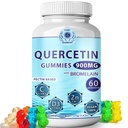 Quercetin Gummies - Quercetin s bromelainovým vitaminem C + zinkem Vitamin D3 - Žvýkací Quercetin 900mg doplňky - Quercetin pro děti a dospělé (1)