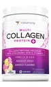 Multi kolagen Peptidy Prášek pro ženy - Hydrolyzované ochucené kolagen Prášek pro ženy s typy I II III V & X Vitamin C & Hyaluronic Acid pro vlasové pokožky a nehty (Růžová citronáda) - 30 Služební cesty