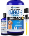 Omega 3 Fish Oil pro psy - Lepší než losos olej - Dog Fish Oil Dodatek ke snížení vypouštění & Svědění - Podporuje spojky, mozek, a srdce zdraví - Kůže a coat dodatek - Tekutý rybí olej