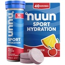 Nuun Sport Electrolyte Tablety s hořčík, vápník, draslík, chlorid & sodík, gluten zdarma & Vegan, ovocný punč, 4 balení (40 Služeb celkem)
